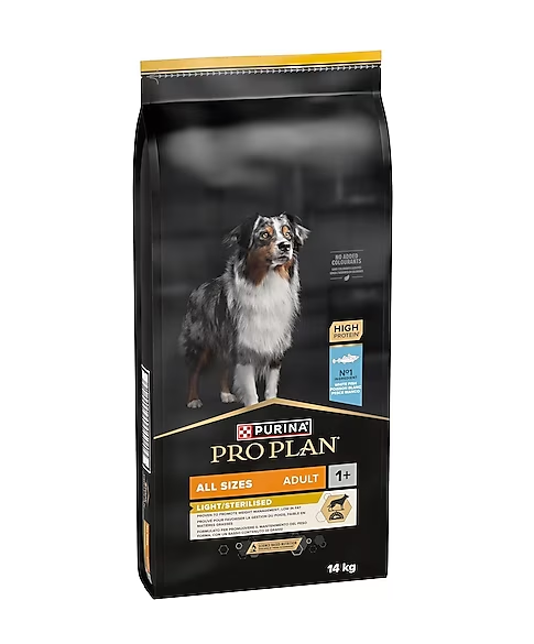 Pro Plan All Size Beyaz Balıklı Sterilised-Light Yetişkin Köpek Maması 14 Kg