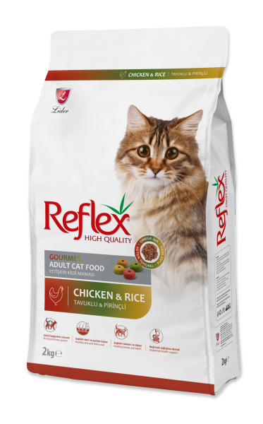 Reflex Gourmet Tavuklu Pirinçli Yetişkin Kedi Maması 2 Kg
