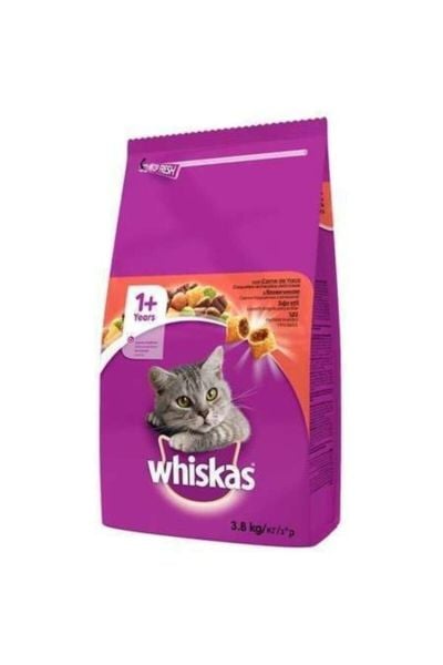 Whiskas Sığır Etli Yetişkin Kedi Maması 3,8Kg
