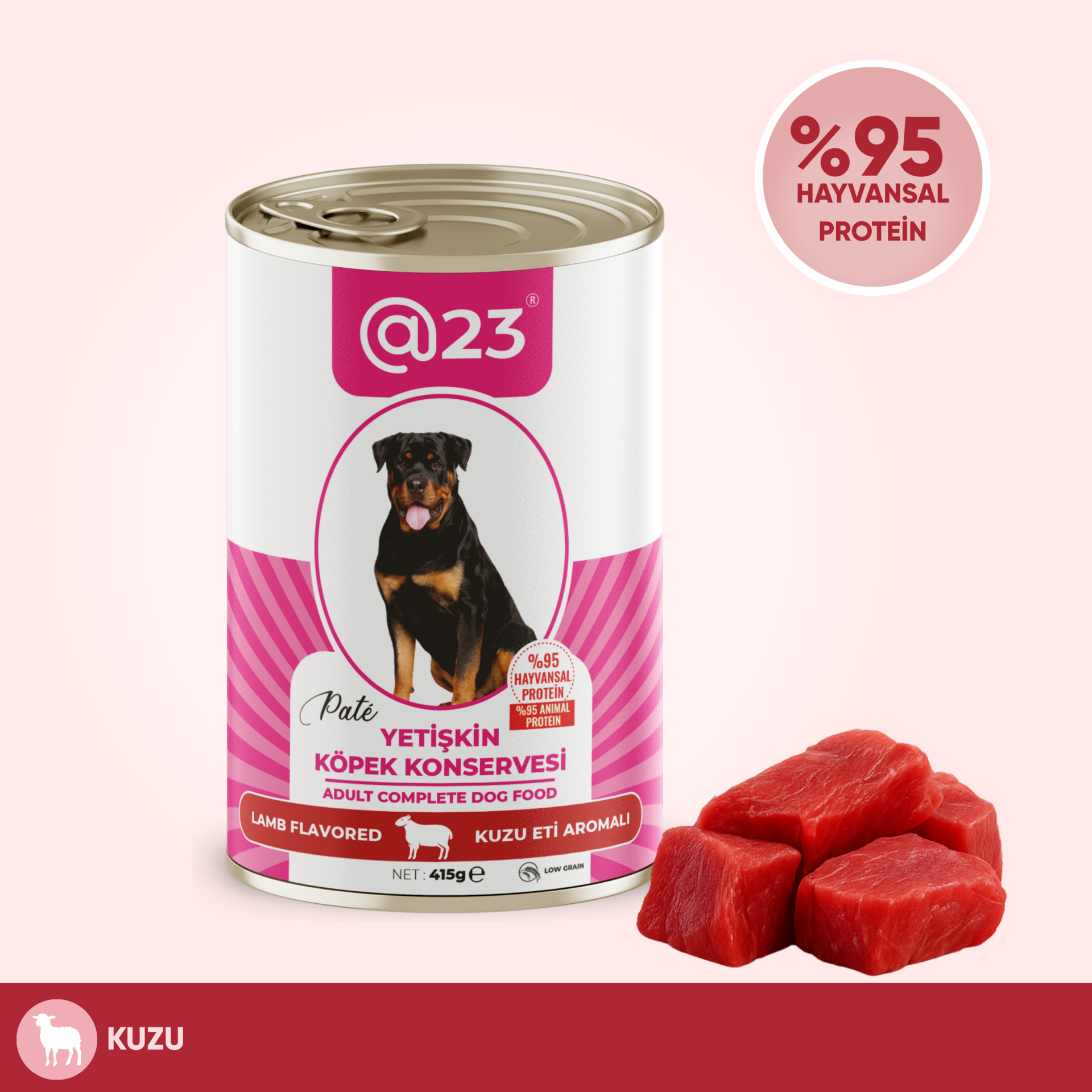 @23 Yetişkin Köpek Konservesi Kuzu Eti Aromalı 415 g