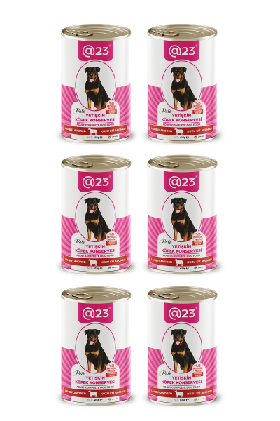 @23 Yetişkin Köpek Konservesi Kuzu Eti  Aromalı 415 g x 6 adet