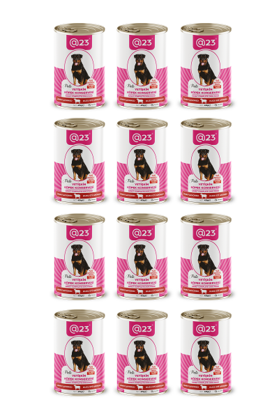@23 Yetişkin Köpek Konservesi Kuzu Eti  Aromalı 415 g x 12 adet