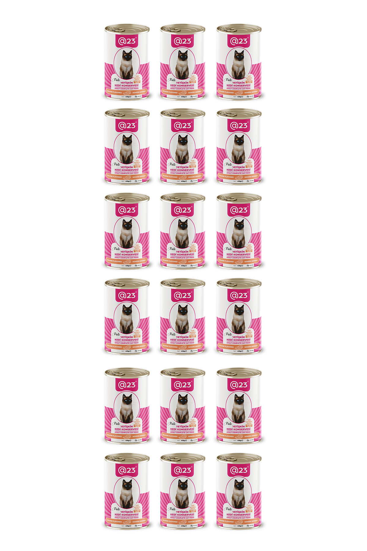 @23 Yetişkin Kedi Konservesi Somon Aromalı 415 g x 24 adet