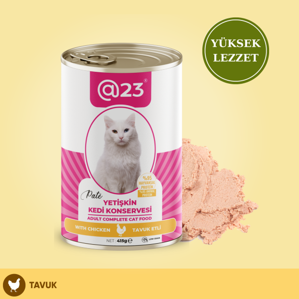 @23 Yetişkin Kedi Konservesi Tavuk Aromalı 415 g x 6 adet