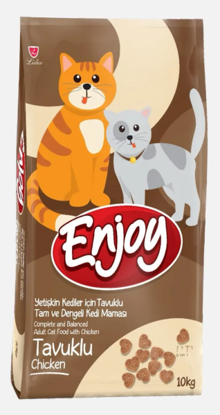 Enjoy Tavuklu Yetişkin Kedi Maması 10 Kg
