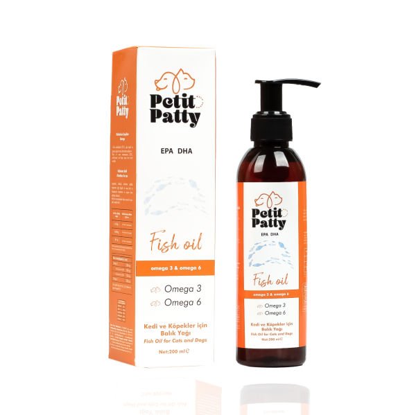 Petit Patty Fish Oil Balık Yağı 200ml & Kediler İçin Plus B Biotinli Damla 50ml