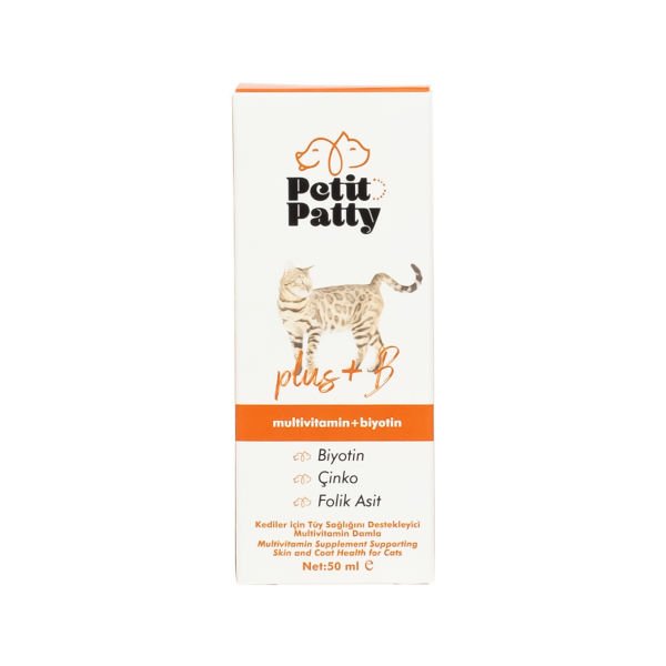 Petit Patty Fish Oil Balık Yağı 200ml & Kediler İçin Plus B Biotinli Damla 50ml