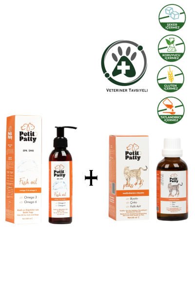 Petit Patty Kedi Sağlık Seti (Fish Oil(Balık Yağı)+ Malt Paste)