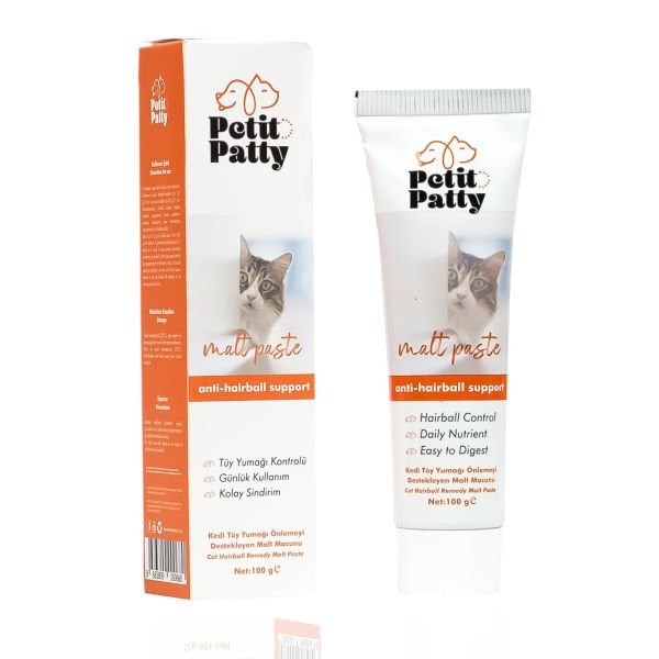 Petit Patty Malt Paste 100g (Kediler İçin Tüy Yumağı Önleyici Anti-Hairball Malt Macunu)
