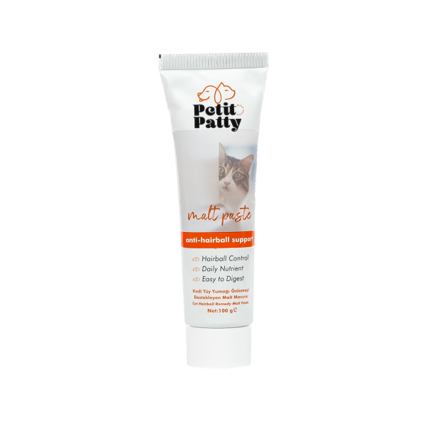 Petit Patty Malt Paste 100g (Kediler İçin Tüy Yumağı Önleyici Anti-Hairball Malt Macunu)