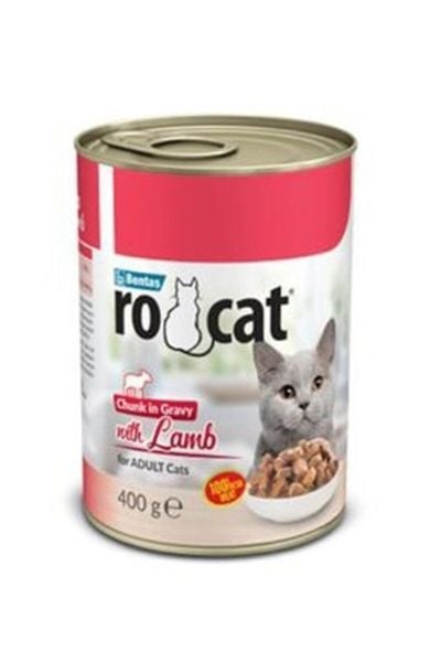 Ro-Cat Kuzulu Yetişkin Parça Etli Kedi Konservesi 400 Gr