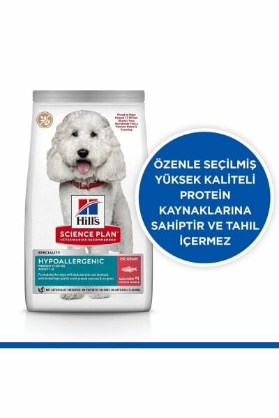 SCIENCE PLAN Hipoalerjenik Somonlu Orta Irk Yetişkin Köpek Maması 12 Kg