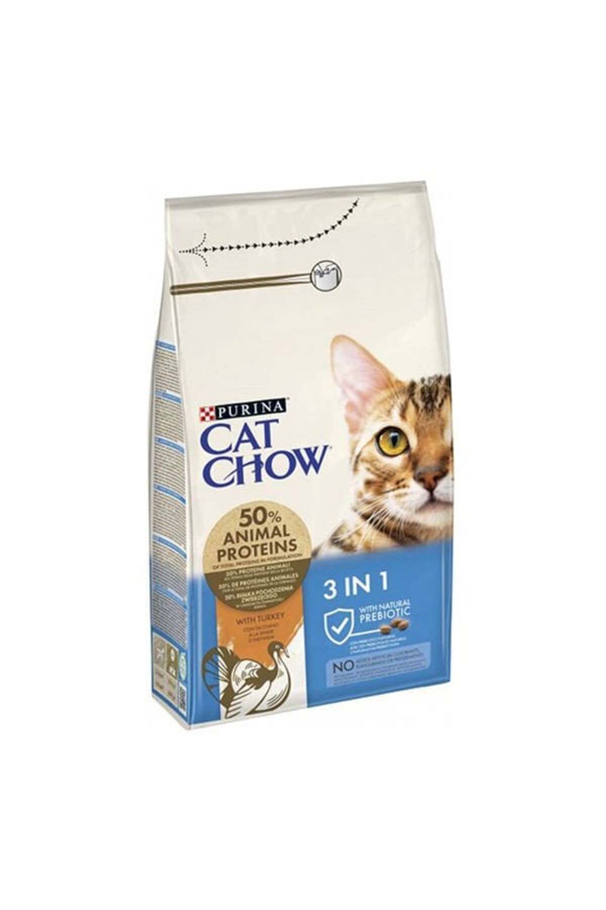 Purina Cat Chow Feline 3in1 Hindi Etli Yetişkin Kuru Kedi Maması 1.5 Kg