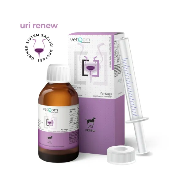 Vetqom Köpek Uri Renew – Üriner Sistem Sağlığı – 120 ml.