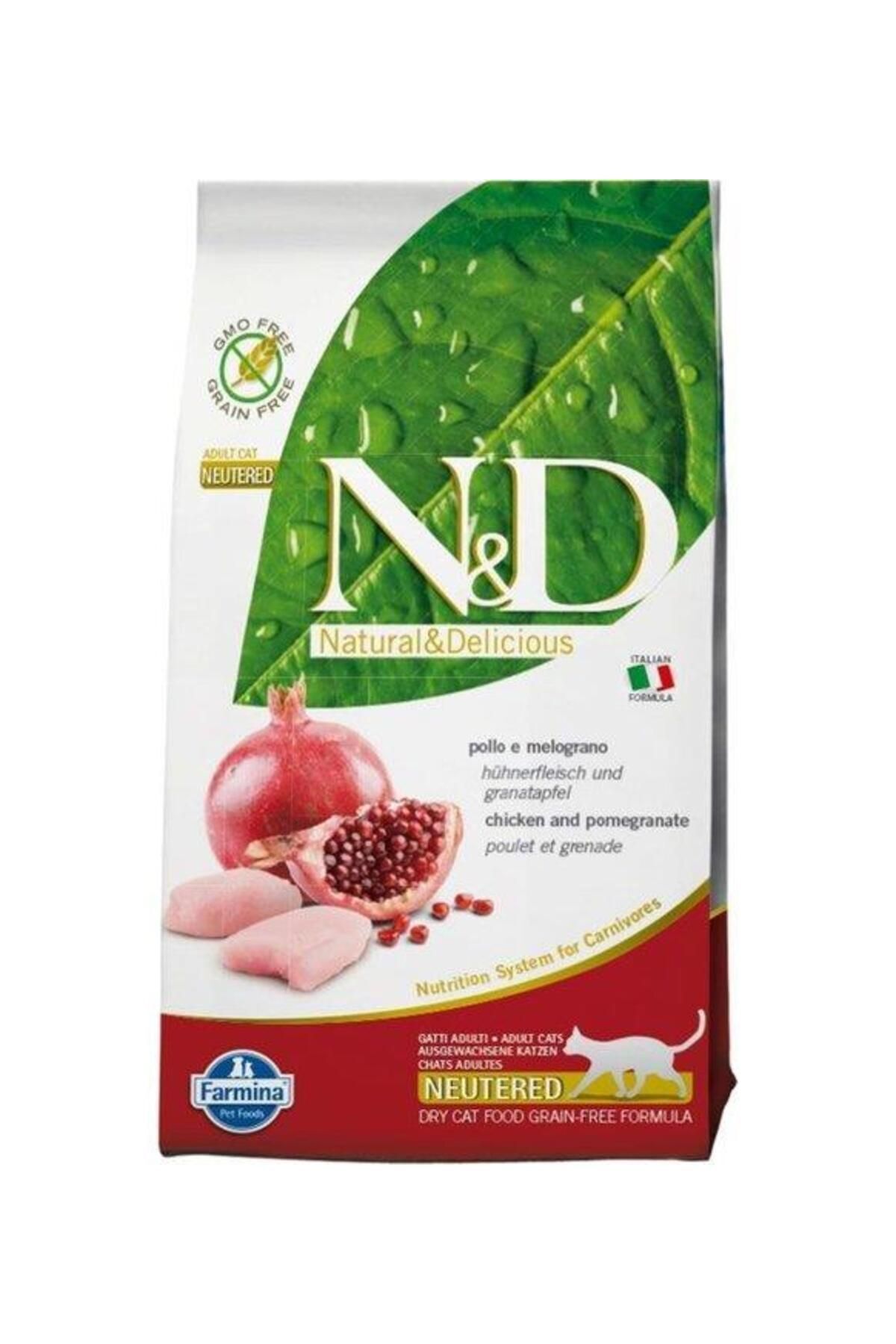 N&D Prime Tahılsız Tavuklu ve Narlı Kısırlaştırılmış 1.5 kg Yetişkin Kedi Maması