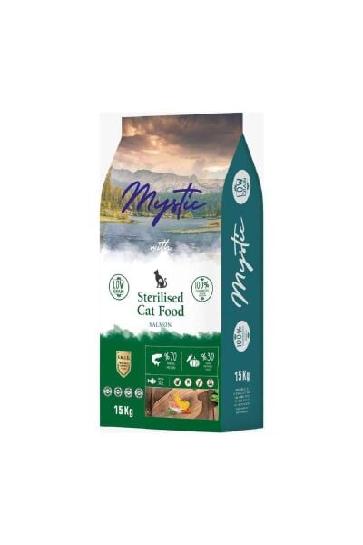 Mystic Az Tahıllı Somonlu 15 kg Kısırlaştırılmış Yetişkin Kedi Maması