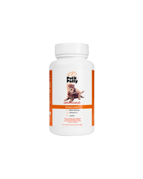 Petit Patty Immune System Kedi ve Köpekler İçin Bağışıklık Destekleyici Tablet (75 Tablet)