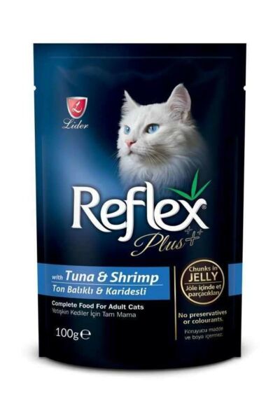 Reflex Plus Ton Balıklı Ve Karidesli Kedi Pounch 100Gr