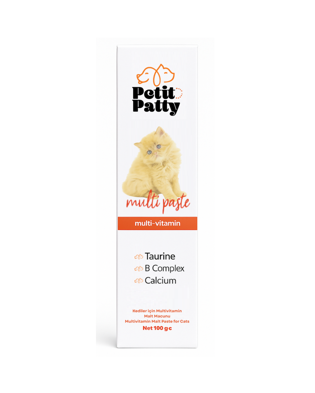 Petit Patty Multi Paste 100 g Kediler İçin Multivitamin Malt Macunu