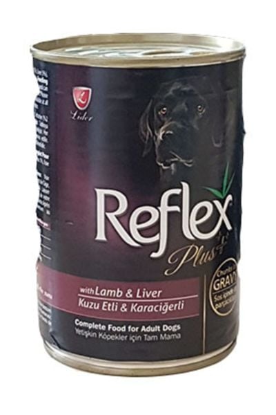 Reflex Plus Kuzu Etli Karaciğerli Köpek Yaş Mama 415G