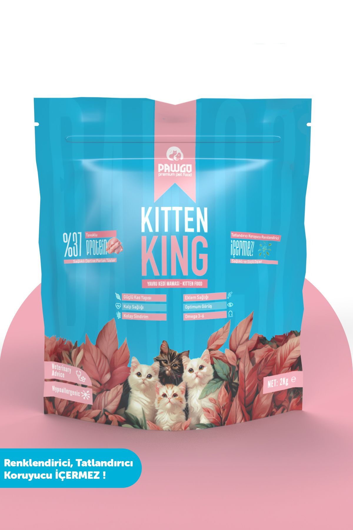 Pawgo Kitten King 2 Kg | Hypoallergenic | Tavuk Etli | Yavru Kedi Maması