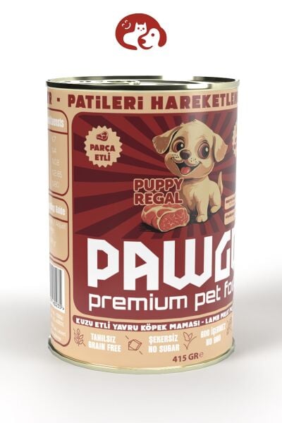 Pawgo Pupy Regal | Kuzulu | 400g X 12 |yavru-mini Irk | Parça Etli | Köpek Yaş Mama