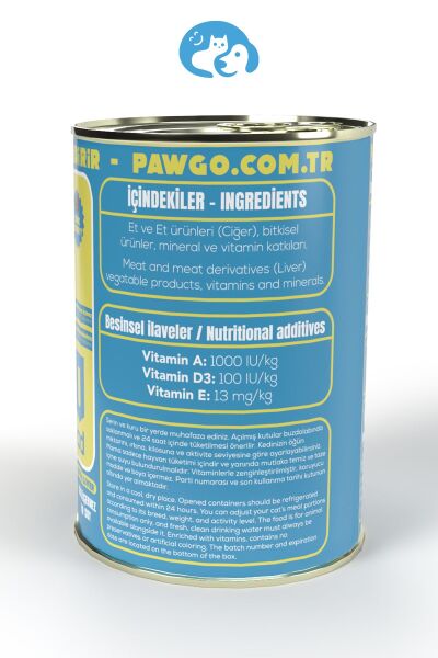 Pawgo Liver Legend | Ciğerli | 400g X 12 | Parça Etli | Kedi Yaş Mama