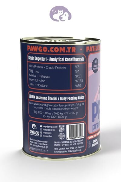 Pawgo Chicken Harmony | Tavuklu | 400g X 12 |parça Etli | Kedi Yaş Mama
