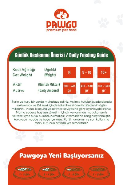 Pawgo Ocean Prime | Balıklı | 400g X 12 | Parça Etli | Kedi Yaş Mama