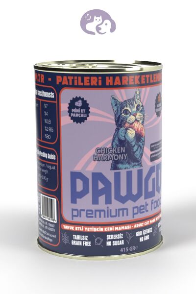 Pawgo Chicken Harmony | Tavuklu | 400g X 24 | Parça Etli | Kedi Yaş Mama