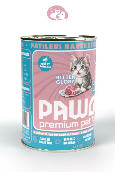 Pawgo Kitten Glory | Tavuklu | 400g X 24 | Parça Etli | Yavru Kedi Yaş Mama |