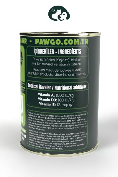 Pawgo Beef Prestige | Sığır Etli | 400g X 24 | Parça Etli | Köpek Yaş Mama