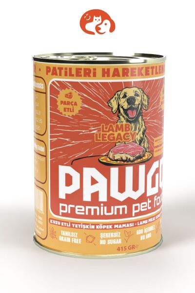 Pawgo Lamb Legacy | Kuzulu | 400g X 12 | Parça Etli | Köpek Yaş Mama