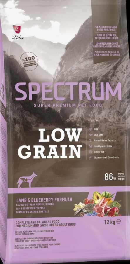 Spectrum Low Graın Kuzulu Yaban Mersinli Orta Ve Büyük Irk Yetişkin Köpek Maması 12Kg