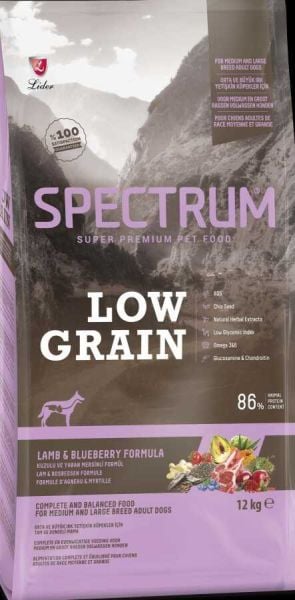 Spectrum Low Graın Kuzulu Yaban Mersinli Orta Ve Büyük Irk Yetişkin Köpek Maması 12Kg