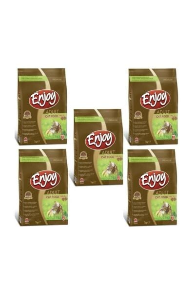 Enjoy Tavuklu Yetişkin Kedi Maması 1Kgx5 Adet