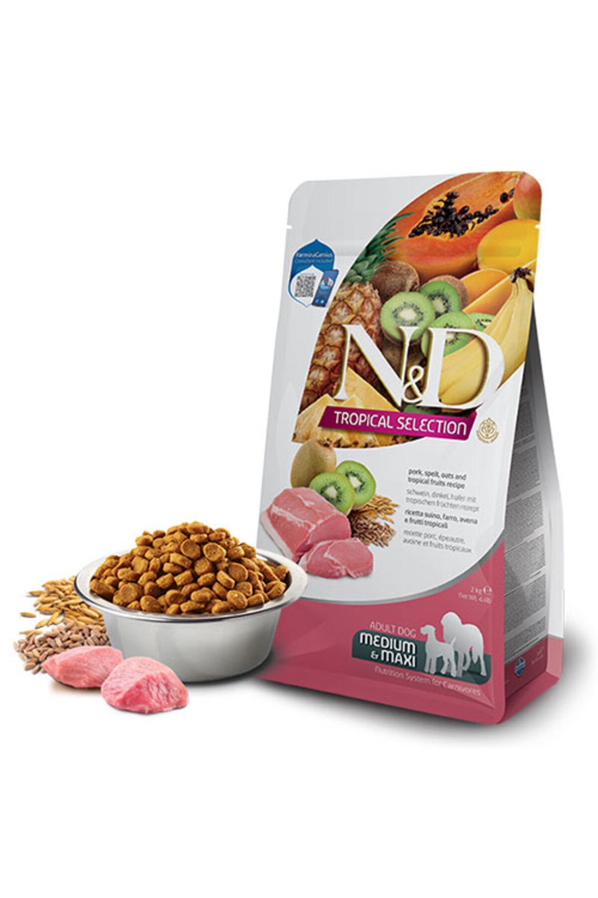 N&D Tropical Selection Yaban Domuzlu Tropikal Meyveli Orta Ve Büyük Irk Yetişkin Köpek Maması 2 Kg
