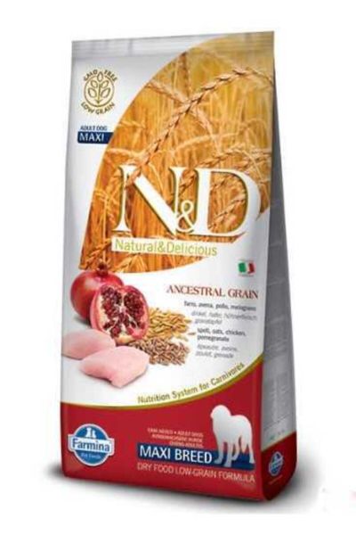 Düşük Tahıllı Tavuklu Narlı Medıum Maxı Yetişkin Köpek Maması 12+3 Kg
