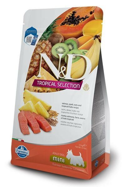 N&D Tropical Selection Somonlu Küçük Irk Yetişkin Köpek Maması 1,5 Kg