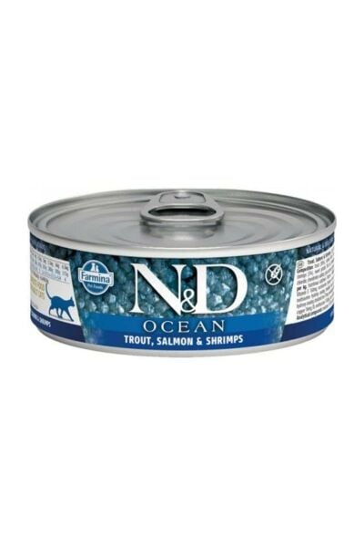 Ocean Alabalık & Somon & Karides Kedi Konservesi 80 Gr