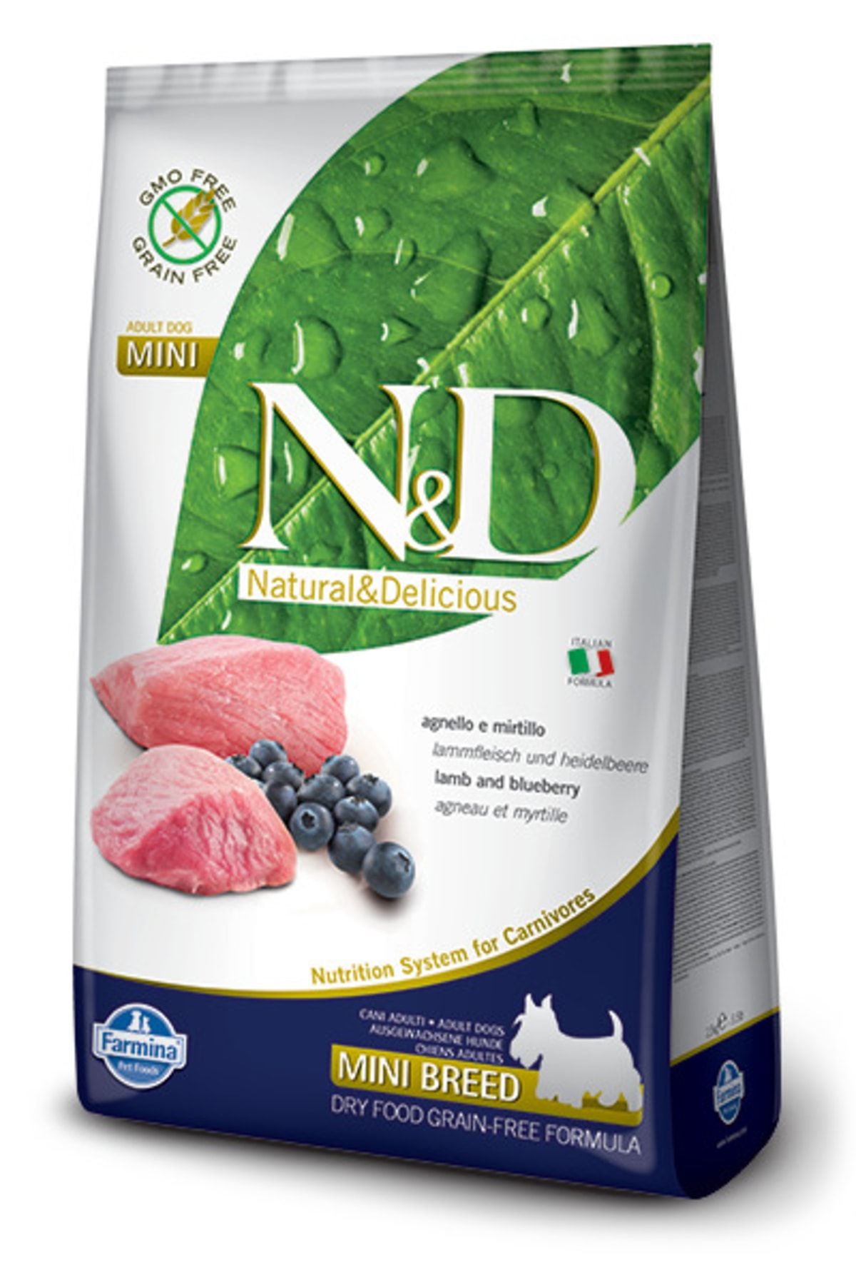 Nd Tahılsız Kuzu Etli Yaban Mersinli Küçük Irk Yetişkin Köpek Maması 2.5 Kg