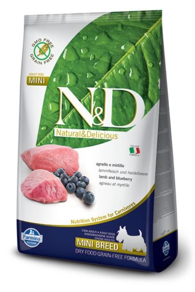 Nd Tahılsız Kuzu Etli Yaban Mersinli Küçük Irk Yetişkin Köpek Maması 2.5 Kg