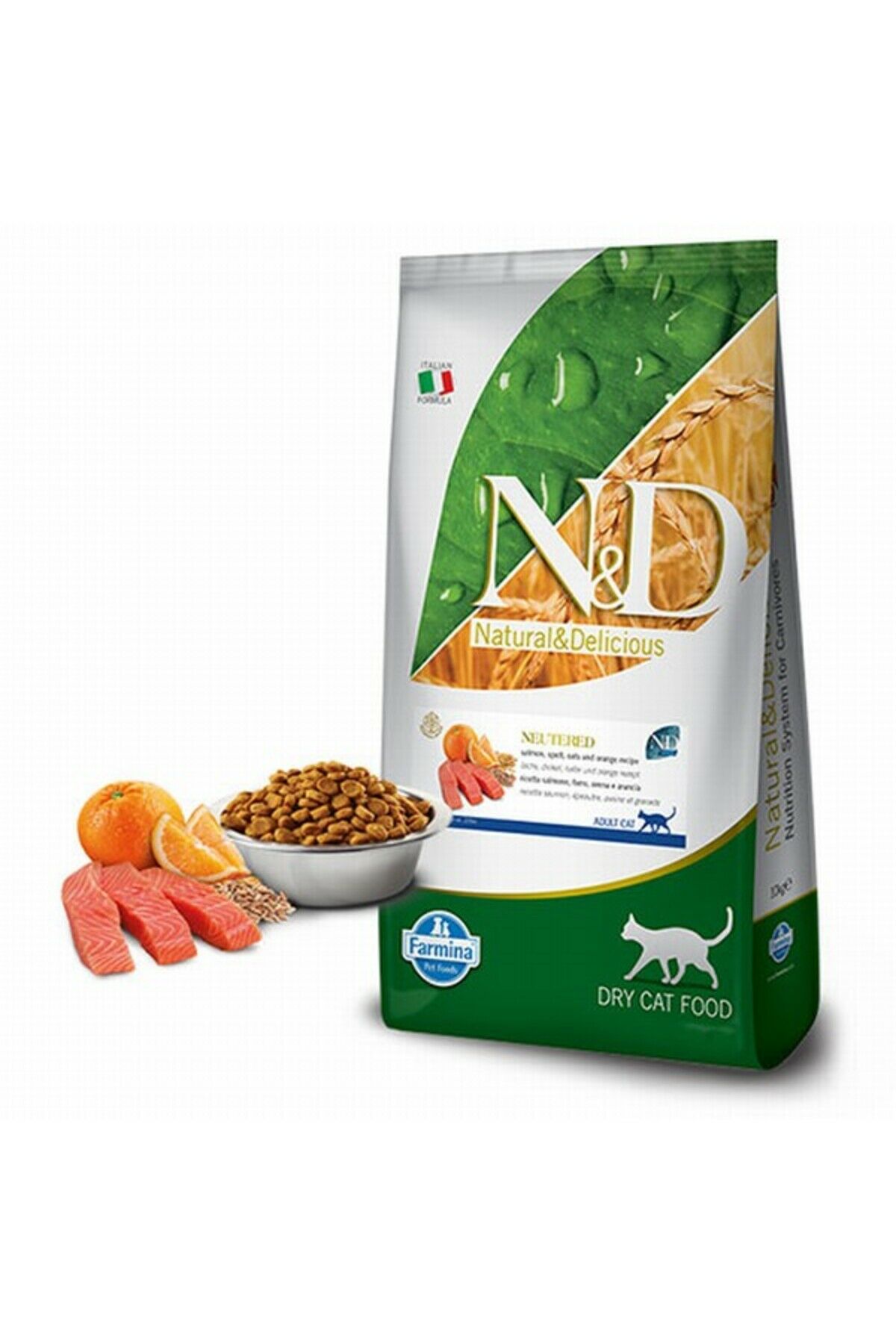 Nd Düşük Tahıllı Somonlu Kısırlaştırılmış Kedi Maması 10 Kg