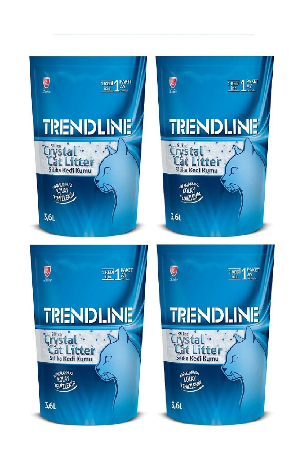Trendli̇Ne Tozsuz Si̇Li̇Ka Kedi̇ Kumu 3,6Ltx4 Adet