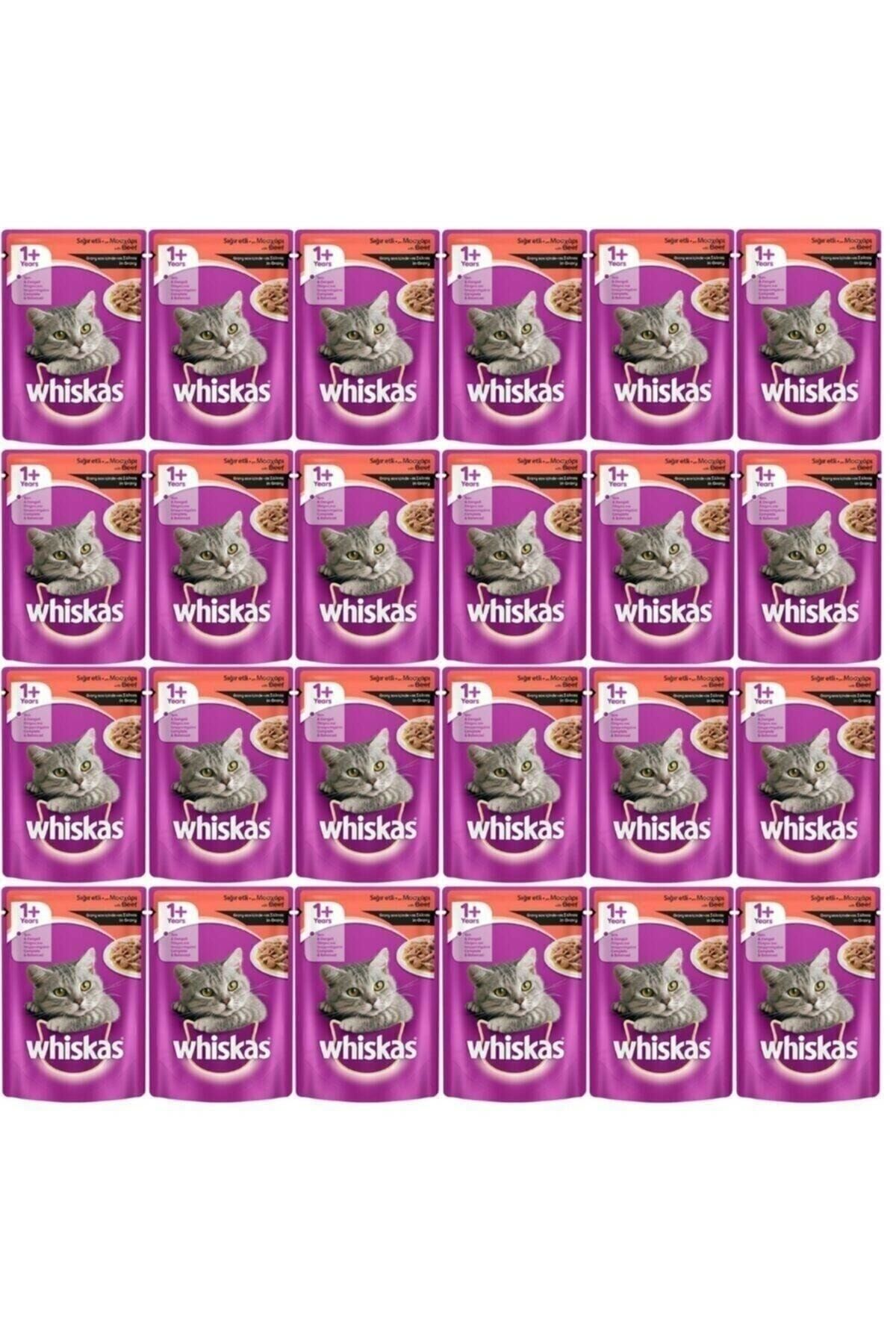 Whiskas Pouch Gravy Soslu Sığır Etli Yaş Kedi Maması 24 Adet