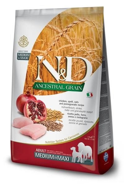Nd Düşük Tahıllı Tavuklu Narlı Orta Irk Yetişkin Köpek Maması 2,5 Kg