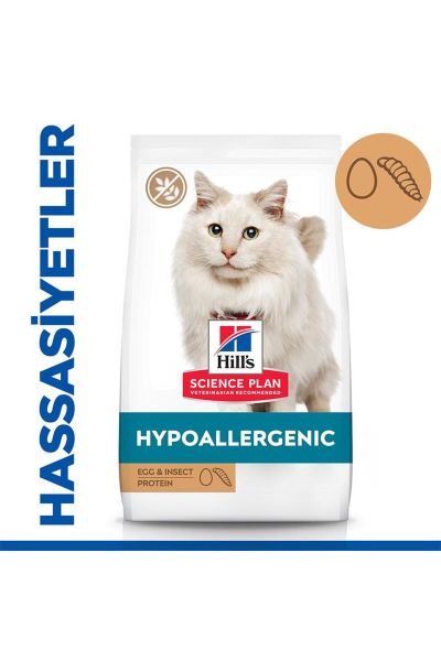 Hills Hypoallergenic Yumurta Ve Larva Proteinli Yetişkin Kedi Maması 7Kg