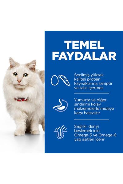 Hills Hypoallergenic Yumurta Ve Larva Proteinli Yetişkin Kedi Maması 7Kg
