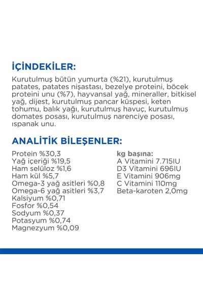 Hills Hypoallergenic Yumurta Ve Larva Proteinli Yetişkin Kedi Maması 7Kg