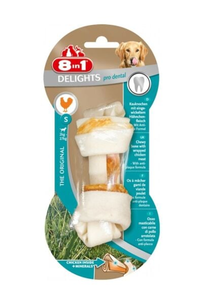8İn1 Delights Pro Dental Tavuklu Ağız Bakım Kemiği Köpek Ödülü Small 35 Gr